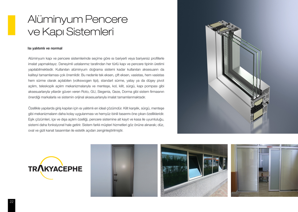 Alüminyum Pencere Kapı Sistemleri